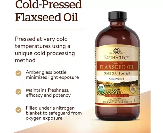 Solgar Earth Source Flaxseed Oil 473 ml