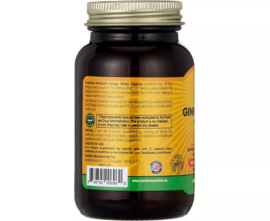 Sunshine Nutrition Ginkgo Biloba 150 mg Capsule 100's