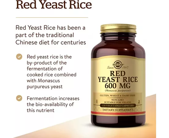 Solgar Red Yeast Rice Vegetable Capsules 60's