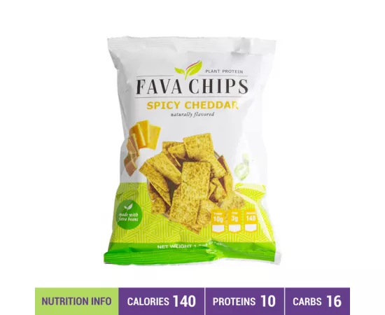 Fava Bean Chips Spicy Cheddar