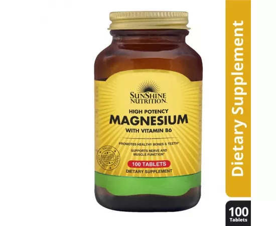 Sunshine Nutrition High Potency Magnesium 100 Tablets