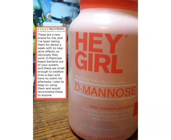 Hey Girl Nutrition D Mannose Cranberry Flavour Veggie Capsules 60's