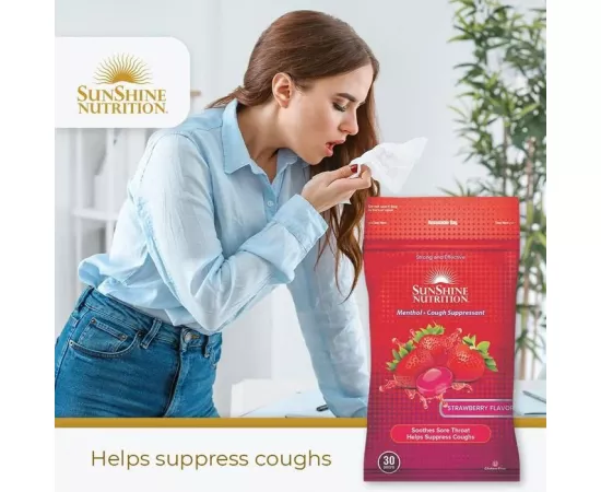 Sunshine Nutrition Strawberry Flavor Lozenges 30'S