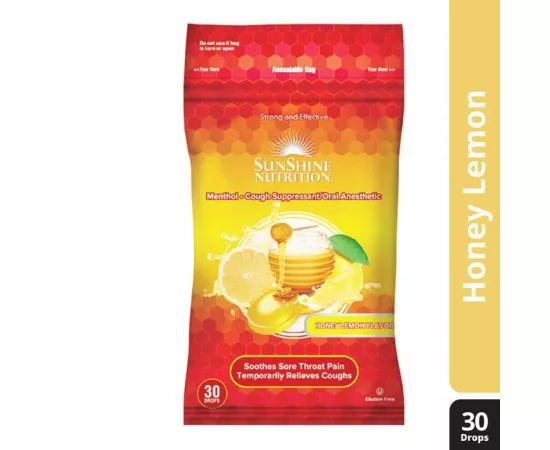 Sunshine Nutrition Lozenges Honey Lemon Flavour 30 Drops