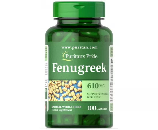 Puritan's Pride Fenugreek 610 mg Capsules 100's