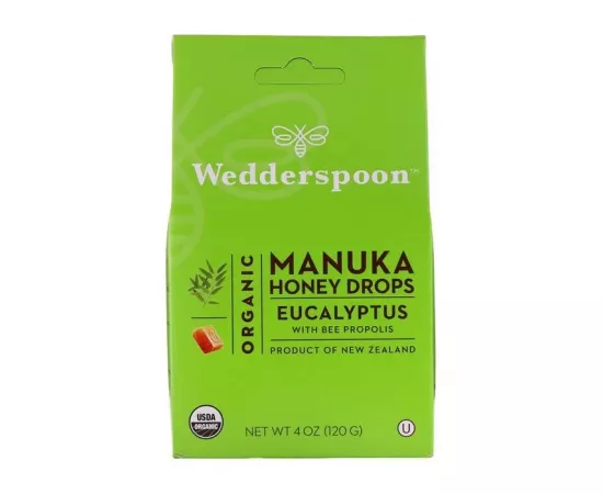 Wedderspoon Organic Manuka Honey Drop Eucalyptus 120 g 20's