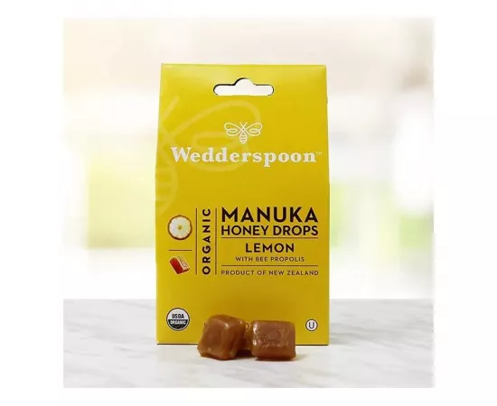 Wedderspoon Organic Manuka Honey Drops Lemon 120 gm 20'S