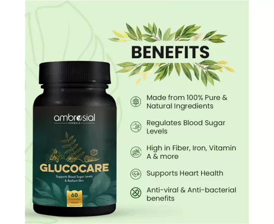 Ambrosial Glucocare Capsules 120's 2 Pack