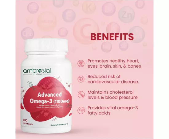 Ambrosial Advanced Omega 3 1100 mg Softgels 60's (BOGO)