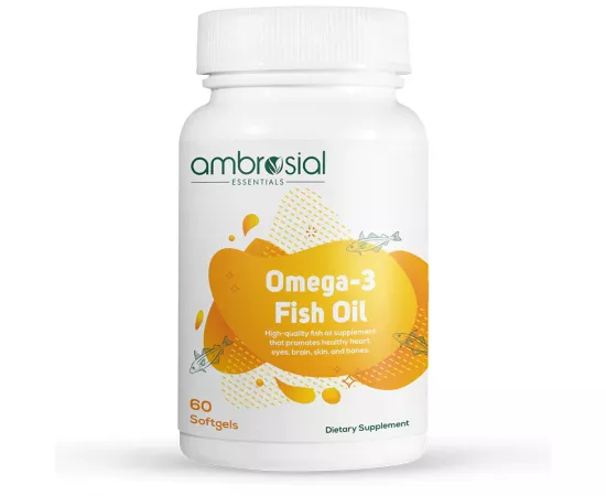 Ambrosial Omega 3 Fish Oil 1000 mg Capsules 60's