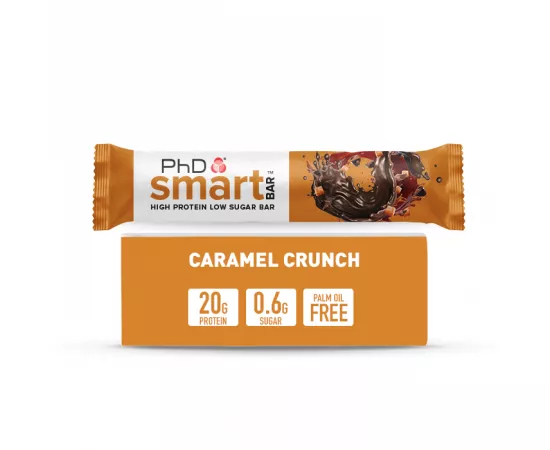 PhD Nutrition Protein Bars Caramel Crunch 20 gm Protein 64g