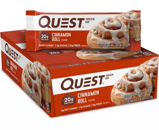 Quest Nutrition Protein Bar Cinnamon Pack of 12