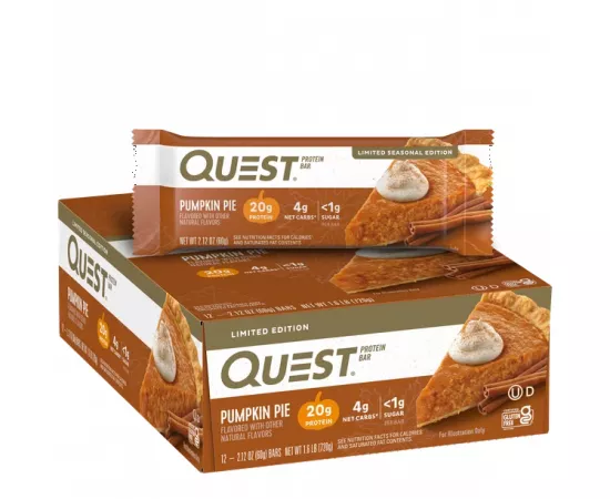 Quest Nutrition Protein Bars Pumpkin Pie Pack of 12