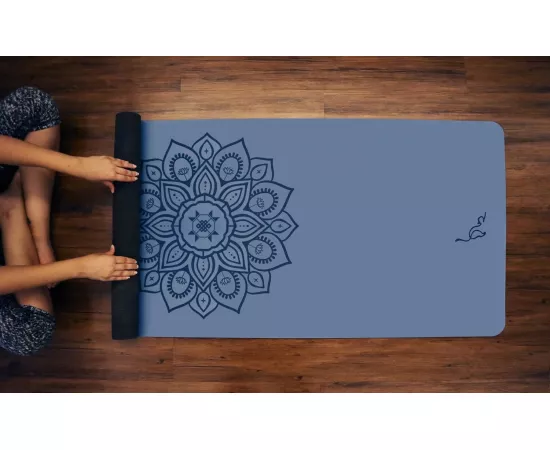 Meow Yoga Mandala Mat Blue