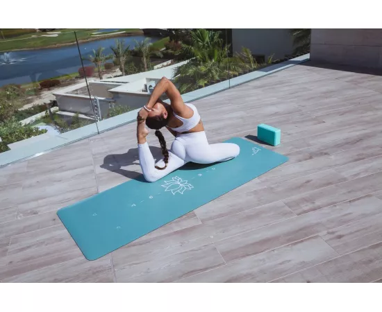 Meow Yoga Lotus Mat Aquamarine