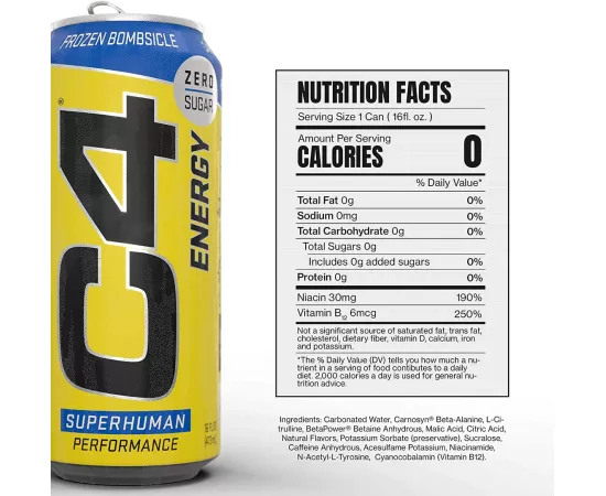 Cellucor C4 Ready to Drink Frozen Bombsicle (12 Pack)