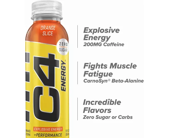 Cellucor C4 Energy Non-Carbonated Zero Sugar Orange Slice