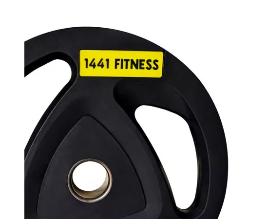 1441 Fitness Black Tri Grip PU Olympic Plates 20 kg