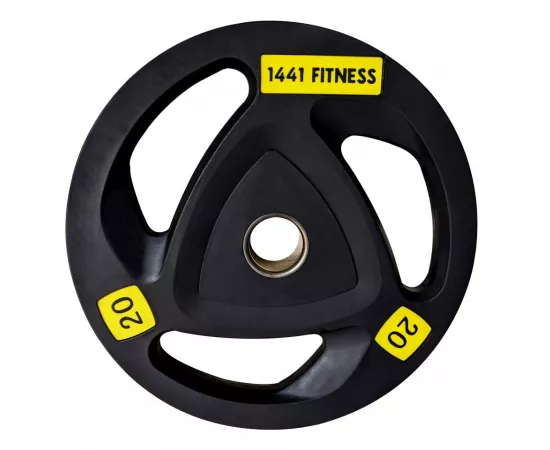 1441 Fitness Black Tri Grip PU Olympic Plates 20 kg