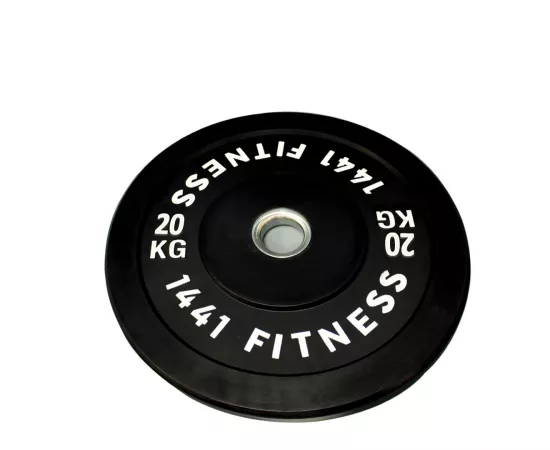 1441 Fitness Olympic Bumper plates for Strength Training - Black (20 Kg)