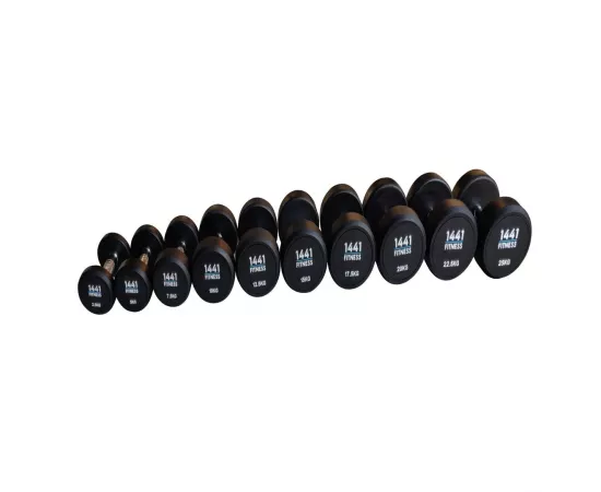 1441 Fitness Rubber Round Dumbbells - 10 KG