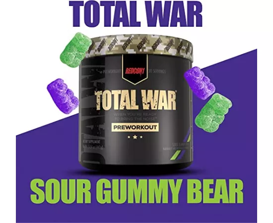 Redcon1 Total War Pre Workout Sour Gummy Bear 441g