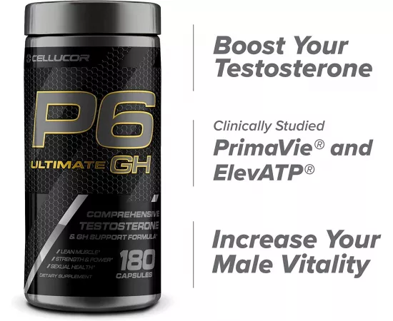 Cellucor P6 Ultimate GH Test Booster for Men Capsules 180's