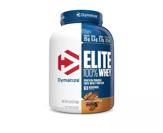 Dymatize, Elite 100% Whey Protein Powder, Chocolate Peanut Butter, 5 lb (2.3 kg)