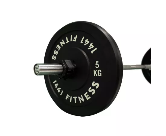 1441 Fitness Olympic Bumper Plates For Strength Training - Black (5 Kg)