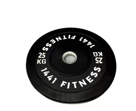 1441 Fitness Olympic Bumper plates for Strength Training - Black (25 Kg)