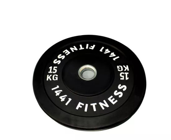 1441 Fitness Olympic Bumper plates for Strength Training - Black (15 Kg)