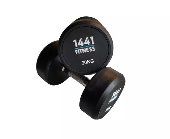 1441 Fitness Rubber Round Dumbbells - 30 KG