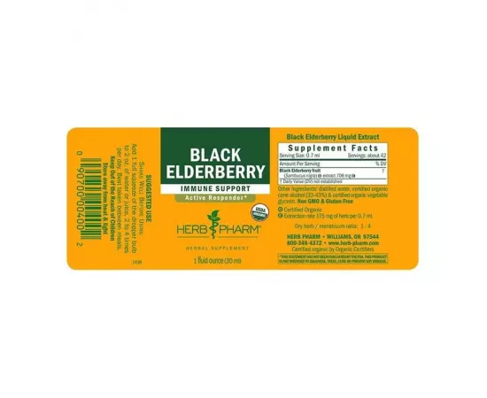 Herb Pharm Black Elderberry Glycerite 1 Oz