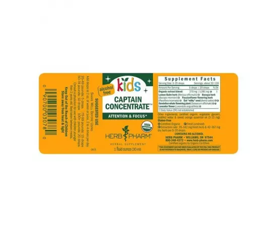 Herb Pharm Kids Captain Concentrate 1 Oz