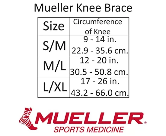 Mueller Hinged Wrap Around Knee Brace Black - Large