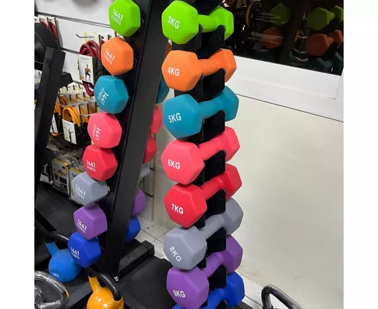 1441 Fitness Neoprene Hex Dumbbells 2 kg Sold in Pair (2 Pcs)