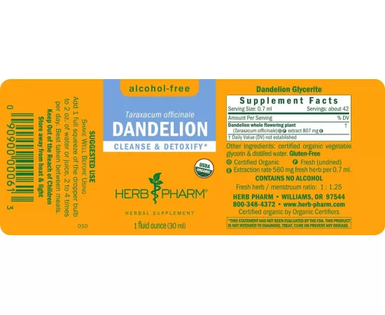 Herb Pharm Dandelion Glycerite 1 Oz