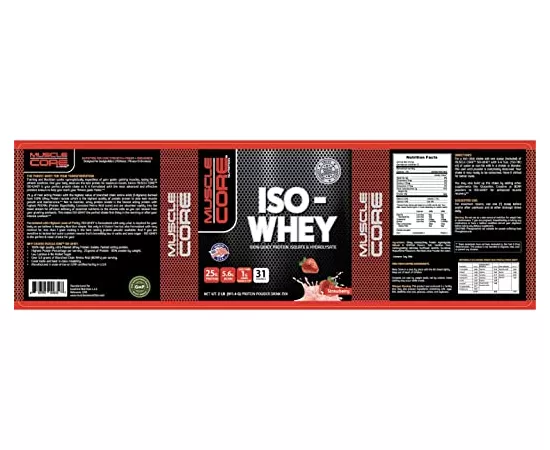 Muscle Core Nutrition ISO-Whey Protein Strawberry 2 lb (911g)