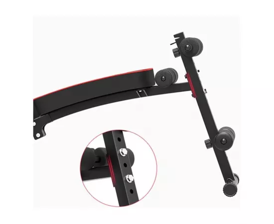 1441 Fitness Foldable Decline Sit Up Bench with Reverse Crunch Handle - B006