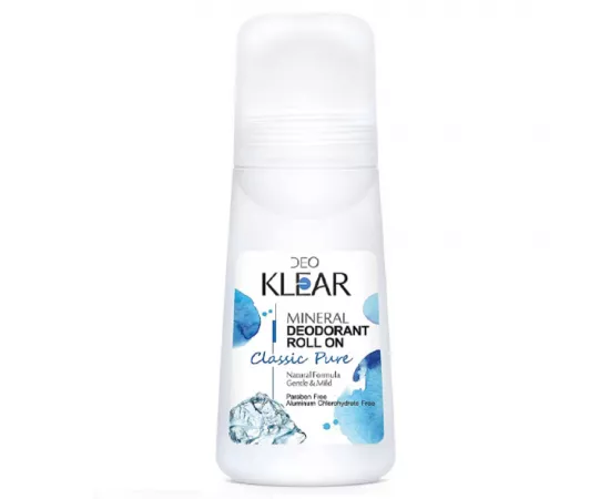 Deo Klear Mineral Deodorant Roll On – Classic Pure 60 ml