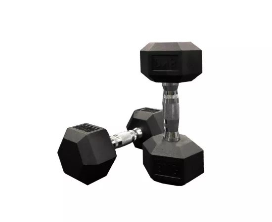 1441 Fitness Rubber Hex Dumbbells - 30 lbs