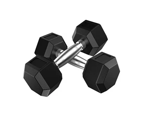 1441 Fitness Rubber Hex Dumbbells - 20 lbs