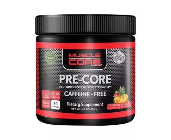 Muscle Core Pre-Core Caffeine Free Tropical Punch Flavor 240g