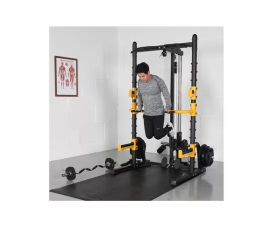 1441 Fitness Heavy Duty Multi Squat Rack with Lat Attachment