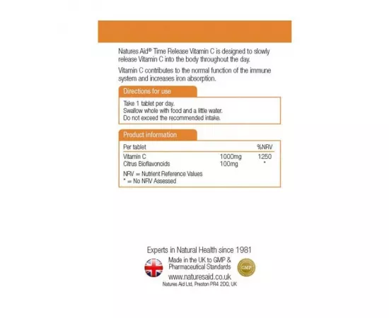 Natures Aid Vitamin C Time Release 1000 mg Tablets 30's
