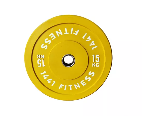 1441 Fitness 7 Ft Olympic Barbell and Color Bumper Plate Set - 160 Kg