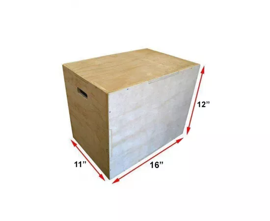 Prosportsae 3 IN 1 Wooden Plyo Box - (12'' x 11'' x 16'' Inches)