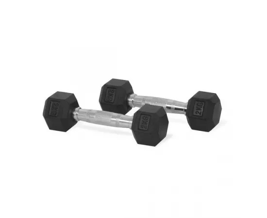 1441 Fitness Hex Rubber Dumbbell - 2 Kg