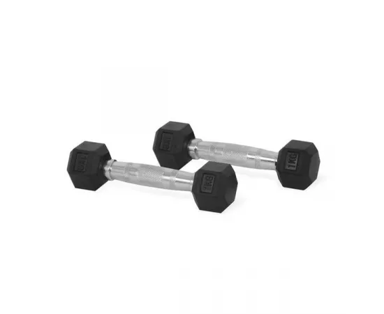 1441 Fitness Hex Rubber Dumbbell - 1 Kg