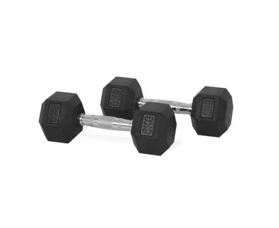 1441 Fitness Hex Rubber Dumbbell - 6 Kg